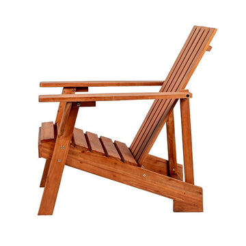 Irving Outdoor Patio Modern Acacia Wood Adirondack Chair - JONATHAN Y